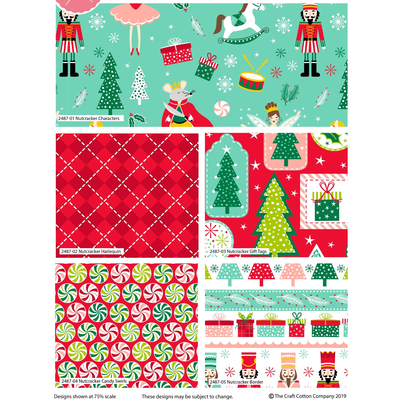 Nutcracker Fat quarters RiRi Yfasma στο LoomWool