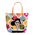 «Καμβάς tote bag ζωγραφισμένη στο χέρι με boho πορτρέτο και γεωμετρικά μοτίβα»